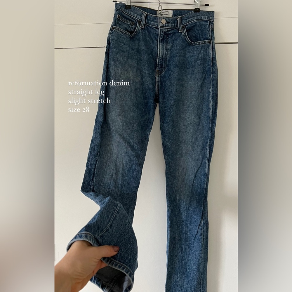 Reformation Straight-Leg Denim, size 28